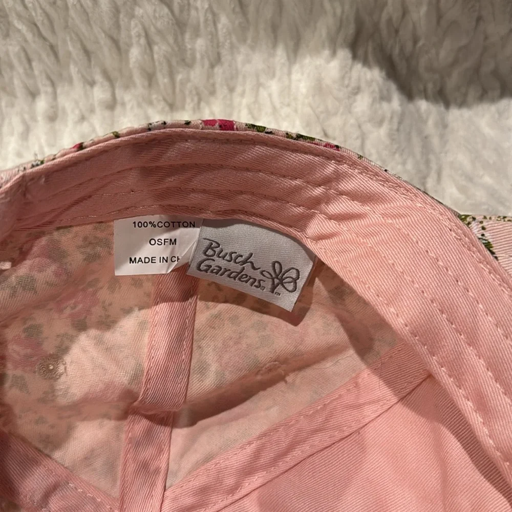 BUSCH GARDENS THEME PARK Floral baseball cap hat nwot